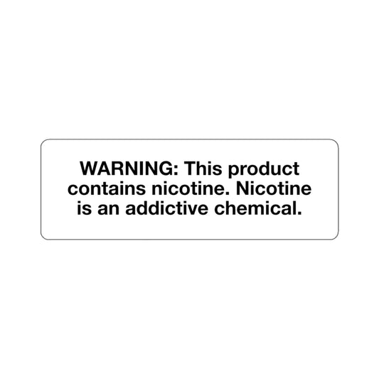 Nicotine Warning Novelty Sticker