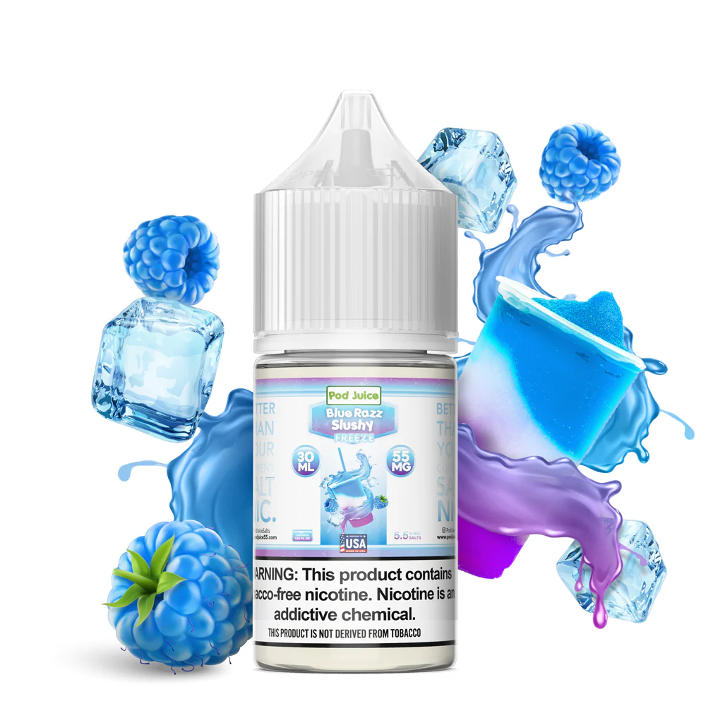 Pod Juice SALTS – Blue Razz Slushy Freeze 30ML