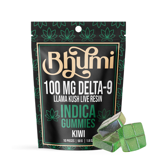 Bhumi Kiwi Indica Live Resin Gummies (D9) 100MG