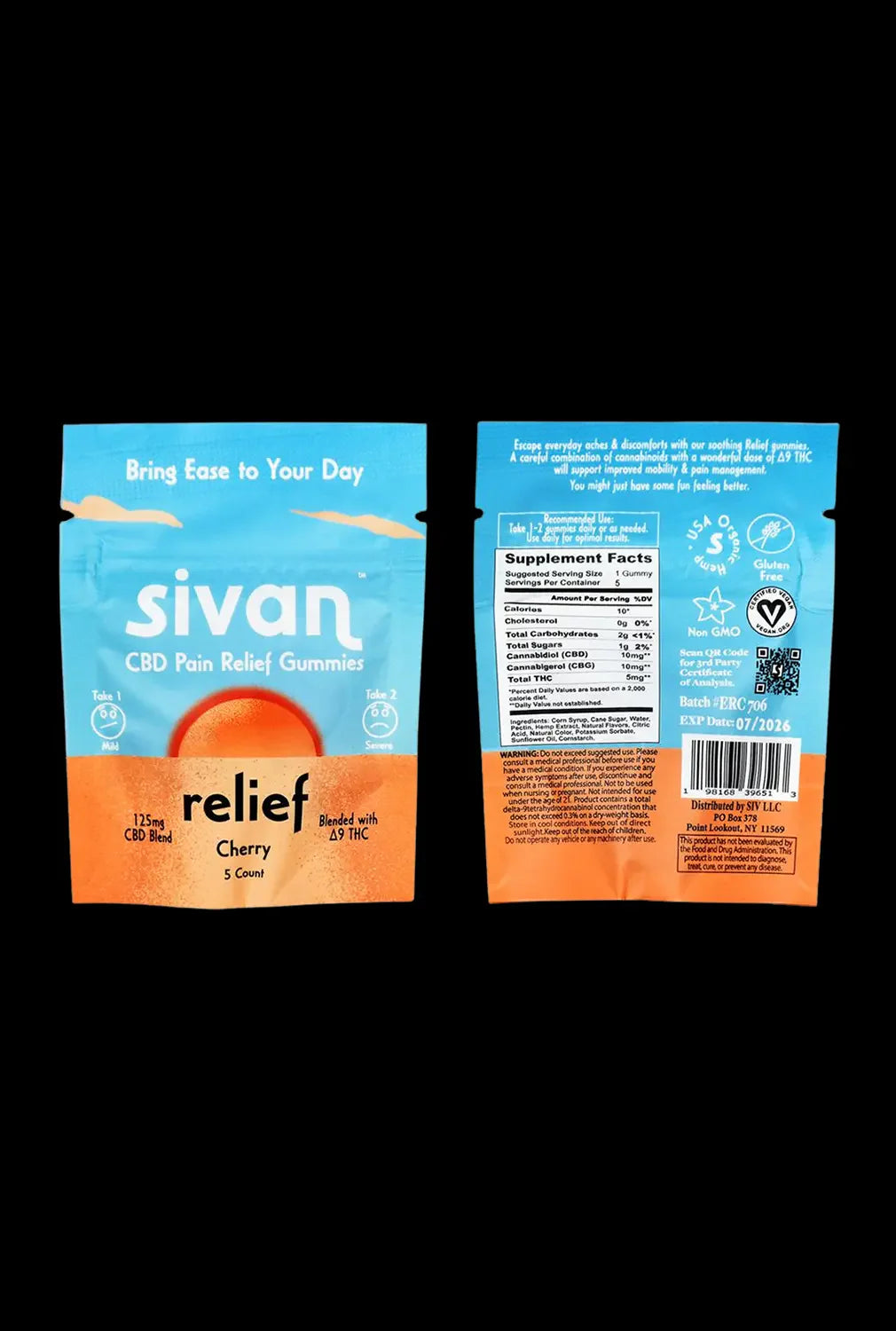 Sivan CBD Pain Relief 5PC Gummies