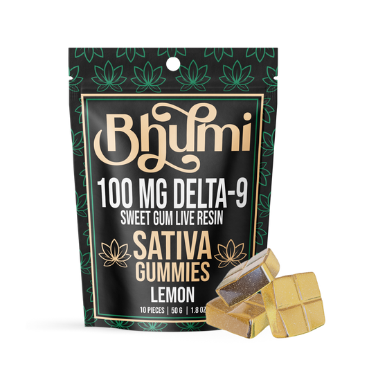 Bhumi Lemon Sativa Live Resin Gummies (D9)