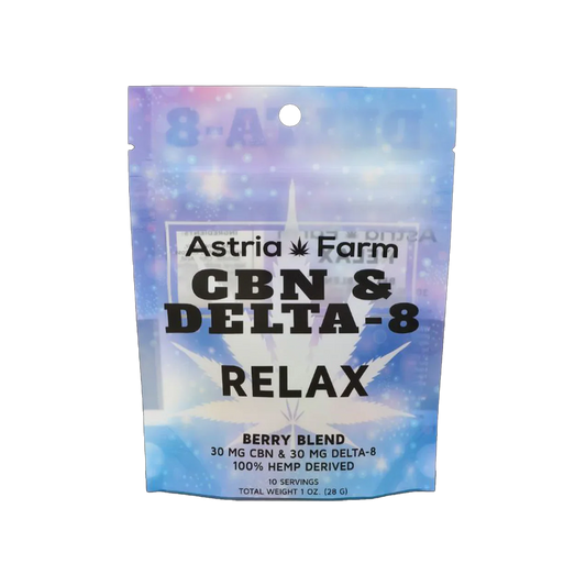 Astria Farm CBN/D8 600mg Berry Mix Relax Blend (10ct / 60mg) - Asheville Vapor