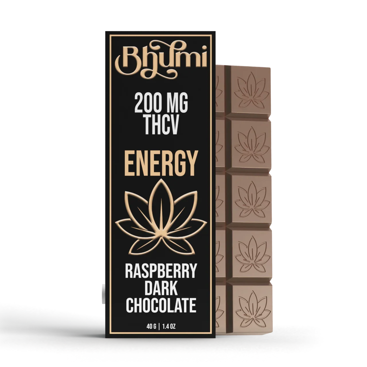 Bhūmi Energy THCv Raspberry Chocolate Bar | 200mg THCv - Asheville Vapor