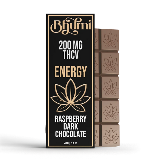Bhūmi Energy THCv Raspberry Chocolate Bar | 200mg THCv - Asheville Vapor