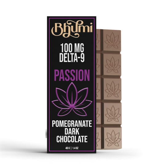Bhūmi Passion Pomegranate D9 Chocolate Bar | 100mg - Asheville Vapor