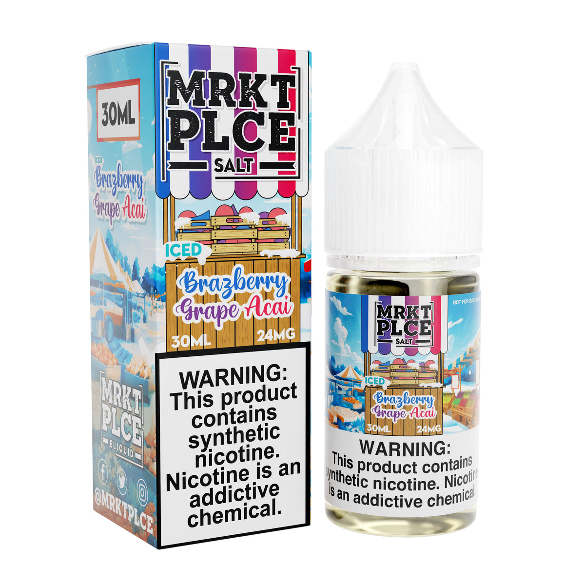 MRKT PLCE SALTS - Brazberry Grape Acai ICED 30ML