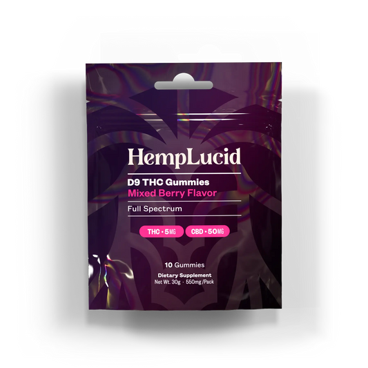 HempLucid D9/CBD Gummies 5mg D9/50mg CBD | 10 pc